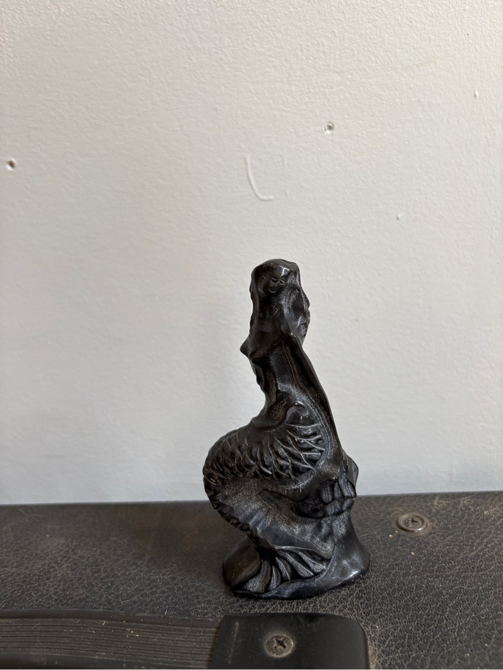 Decorative Black Crystal/stone mermaid Statue - Home Art Accent